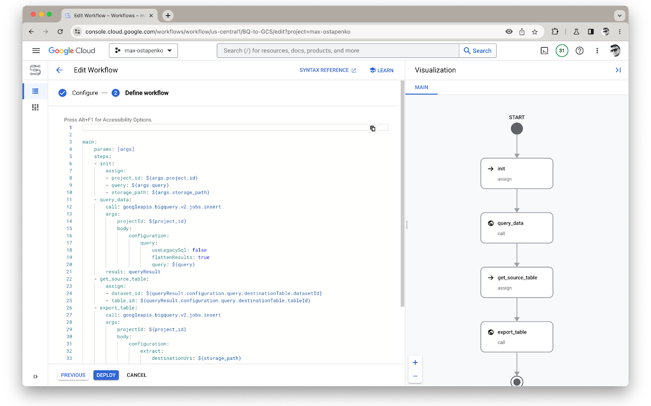 GCP Workflow